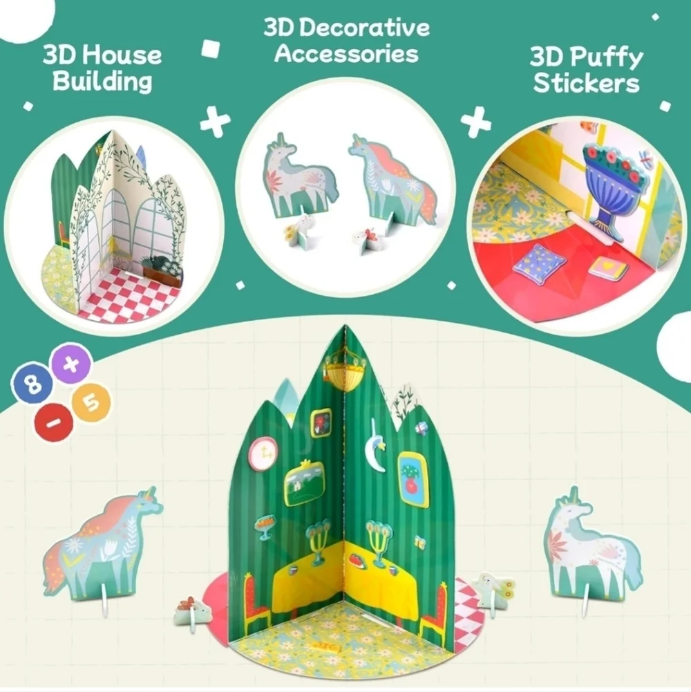 Colorful Unicorn and Garden Playset